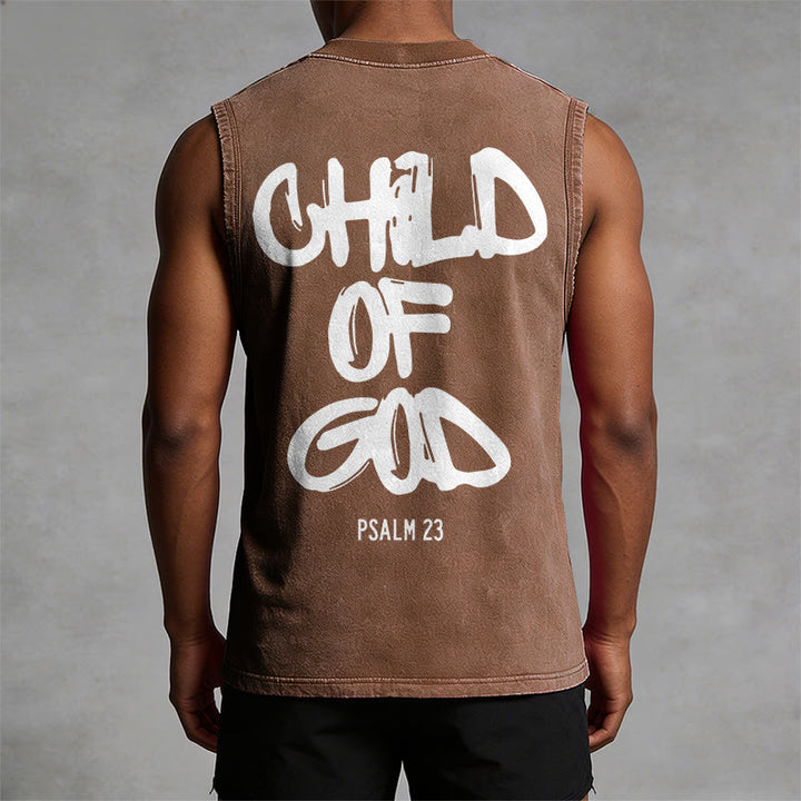 Christianartworkshop CHILD OF GOD Unisex Washed Tank Top - image 5