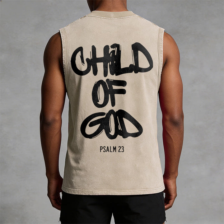 Christianartworkshop CHILD OF GOD Unisex Washed Tank Top - image 11