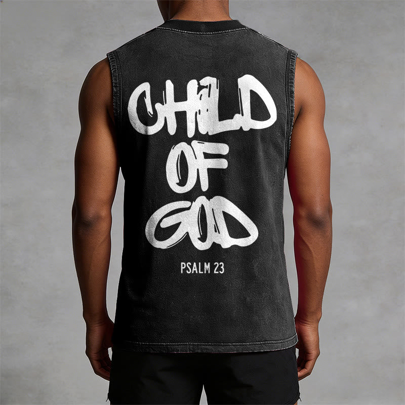 Christianartworkshop CHILD OF GOD Unisex Washed Tank Top - image 2