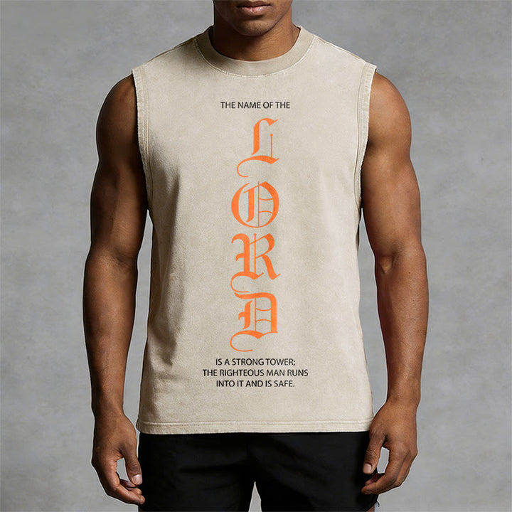 Christianartworkshop LORD Unisex Washed Tank Top - image 7
