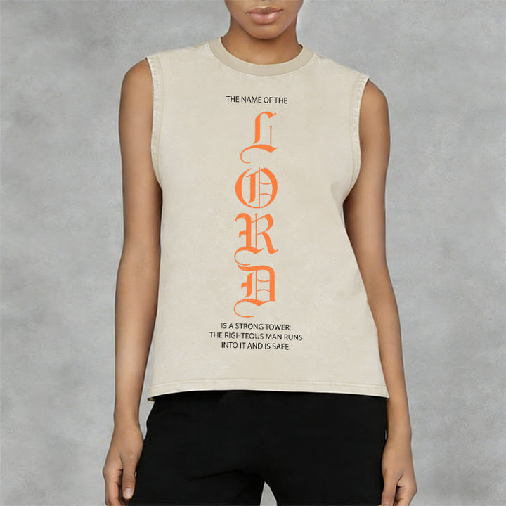 Christianartworkshop LORD Unisex Washed Tank Top - image 8
