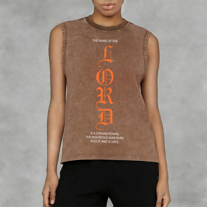 Christianartworkshop LORD Unisex Washed Tank Top - image 5