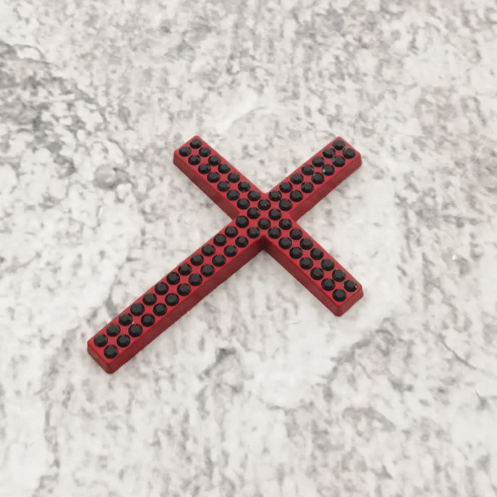 Christianartworkshop Durable Metal Cross Car Decal: Remind of His Quiet Guidance on the Road - Red# (Set of 4) - image 17