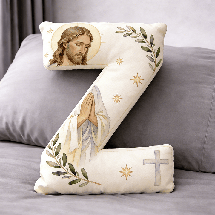 Christianartworkshop Letter Shaped Praying Jesus Cross Pillow: Emblem Of Devout Prayer And Timeless Faith - 24" (60cm) - Z - image 25