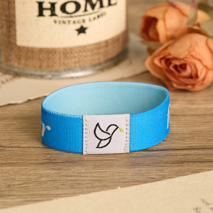 Christianartworkshop Tap-To-Read Scripture NFC Bracelet: Sacred Holy Dove Emblem Of Daily Devotional Reminder - Blue - image 4