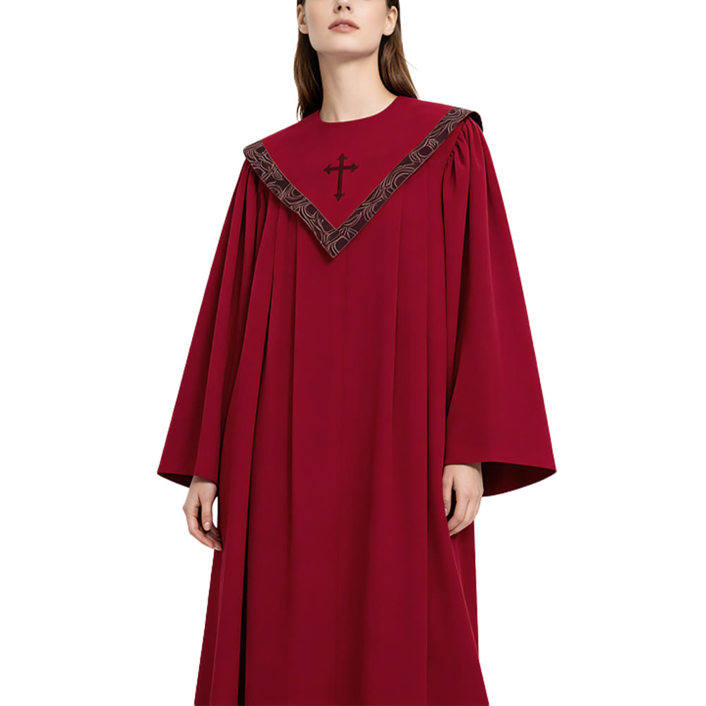Christianartworkshop Formal Multi-Color Church Clergy Robe with Cross ...