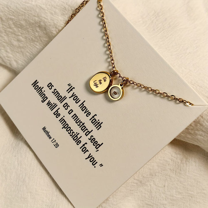 Christianartworkshop Mustard Seed Be The Light Scripture Necklace: Matthew 17:20 Faith Inspirational Pendant Jewelry - image 2