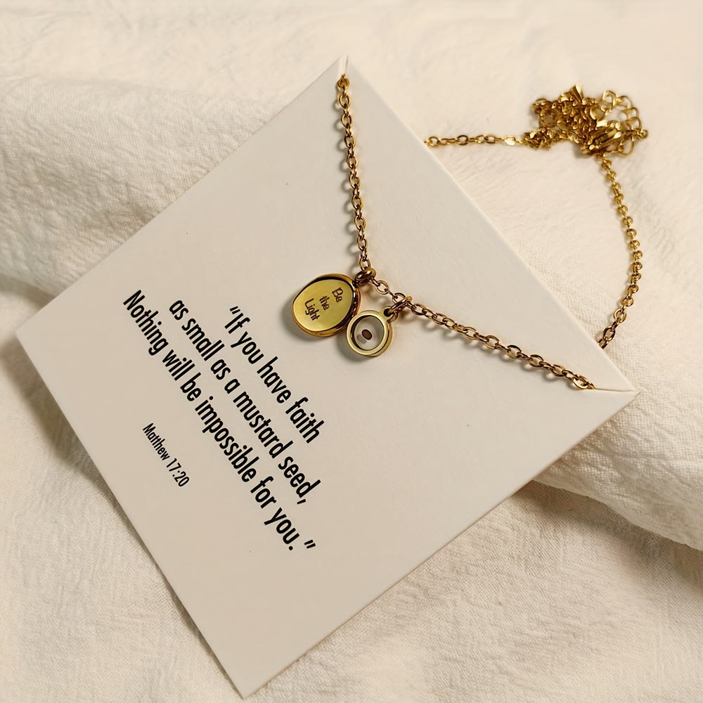 Christianartworkshop Mustard Seed Be The Light Scripture Necklace: Matthew 17:20 Faith Inspirational Pendant Jewelry - image 4