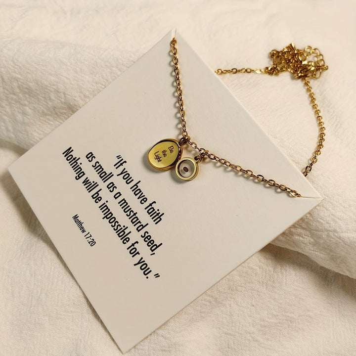 Christianartworkshop Mustard Seed Be The Light Scripture Necklace: Matthew 17:20 Faith Inspirational Pendant Jewelry - image 4