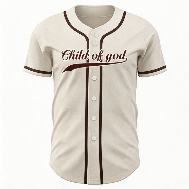 Christianartworkshop Child Of God Custom Name Number Unisex Baseball Jersey - image 6
