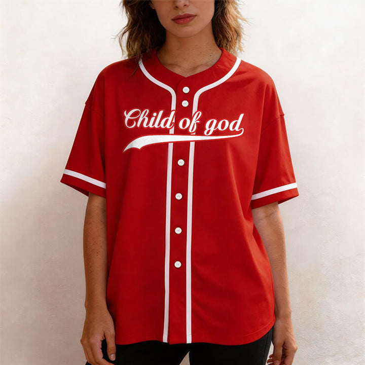 Christianartworkshop Child Of God Custom Name Number Unisex Baseball Jersey - image 25
