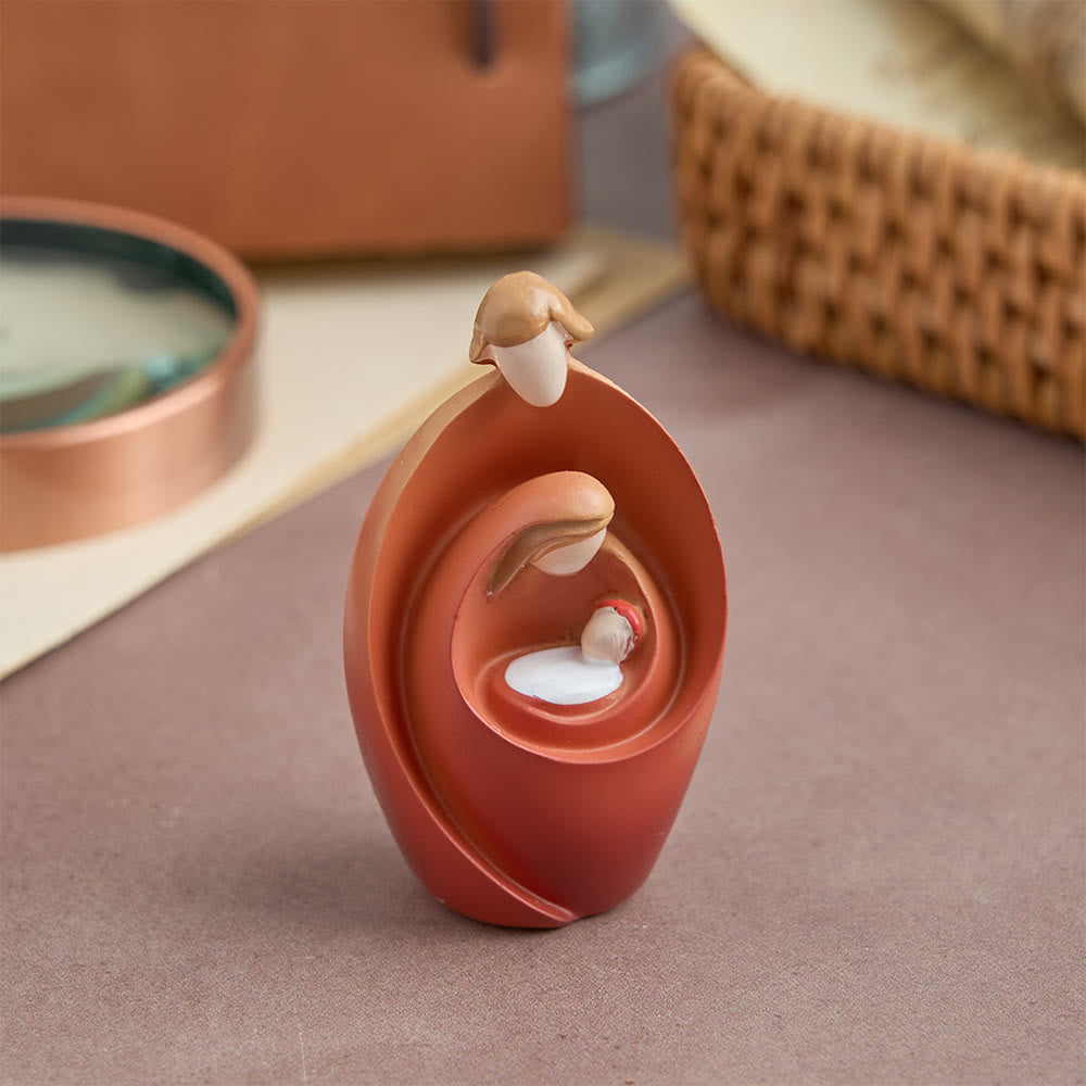 Christianartworkshop Minimalist Holy Family Nativity Desktop Ornament: Sacred Symbol Of Holy Love & Grace - image 2