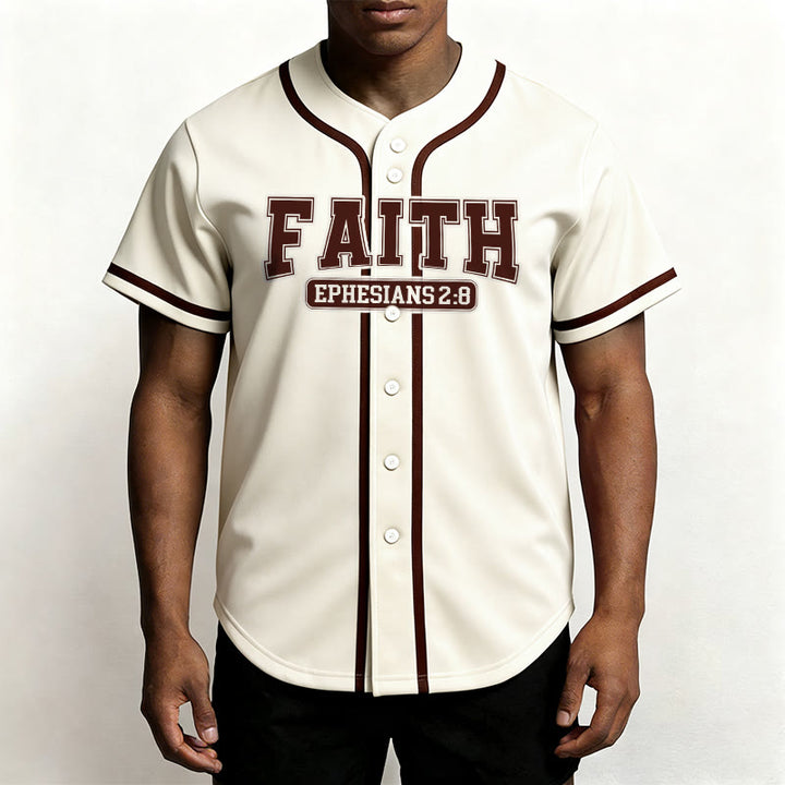 Christianartworkshop Faith Ephesians 2:8 Custom Name Number Baseball Jersey - image 9
