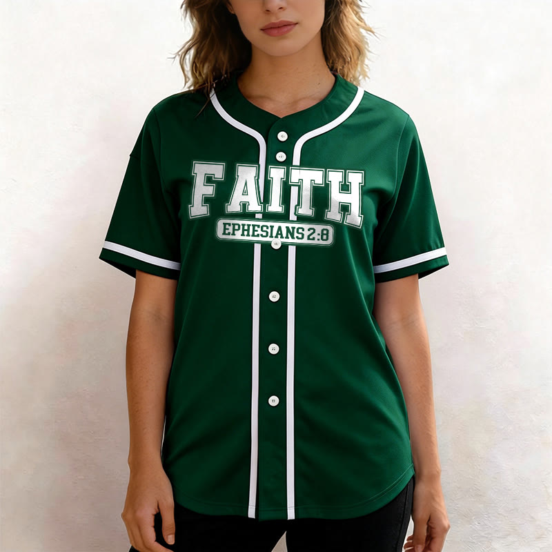 Christianartworkshop Faith Ephesians 2:8 Custom Name Number Baseball Jersey - image 53
