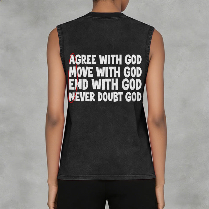 Christianartworkshop Agree Move End With God Faith Washed Tank Top - image 11
