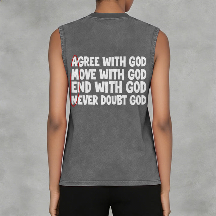 Christianartworkshop Agree Move End With God Faith Washed Tank Top - image 8