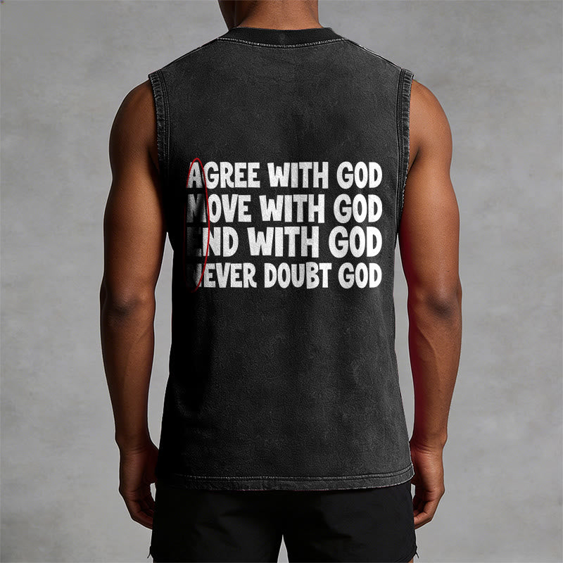Christianartworkshop Agree Move End With God Faith Washed Tank Top - image 10