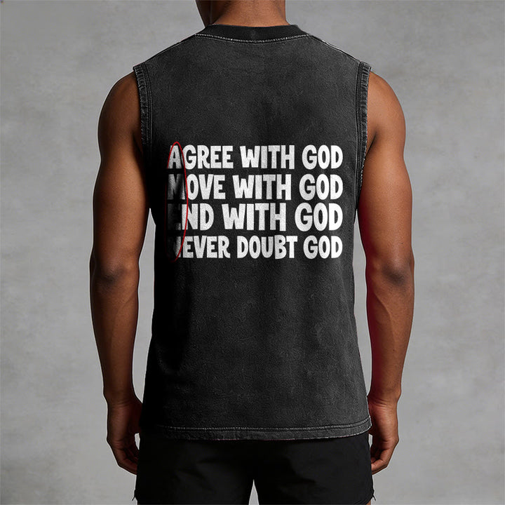 Christianartworkshop Agree Move End With God Faith Washed Tank Top - image 10