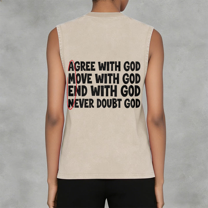 Christianartworkshop Agree Move End With God Faith Washed Tank Top - image 2