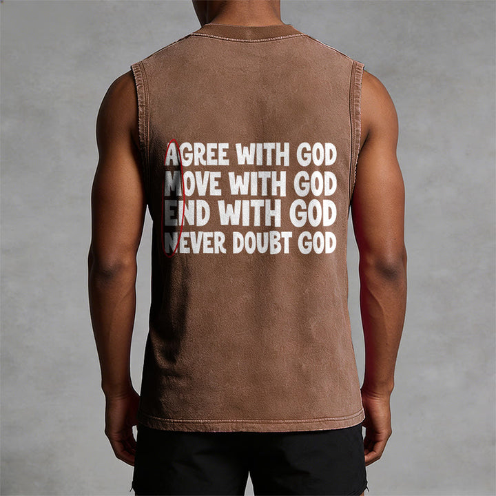 Christianartworkshop Agree Move End With God Faith Washed Tank Top - image 4