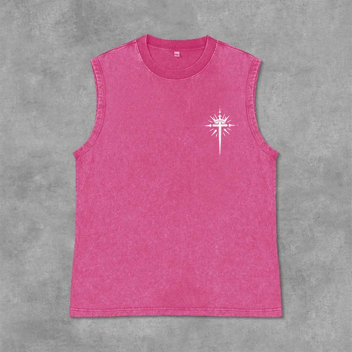 Christianartworkshop Man of God John 3:16 Unisex Washed Tank Top - image 1