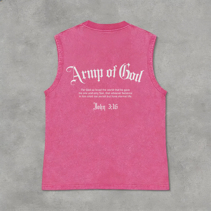 Christianartworkshop Man of God John 3:16 Unisex Washed Tank Top - image 4