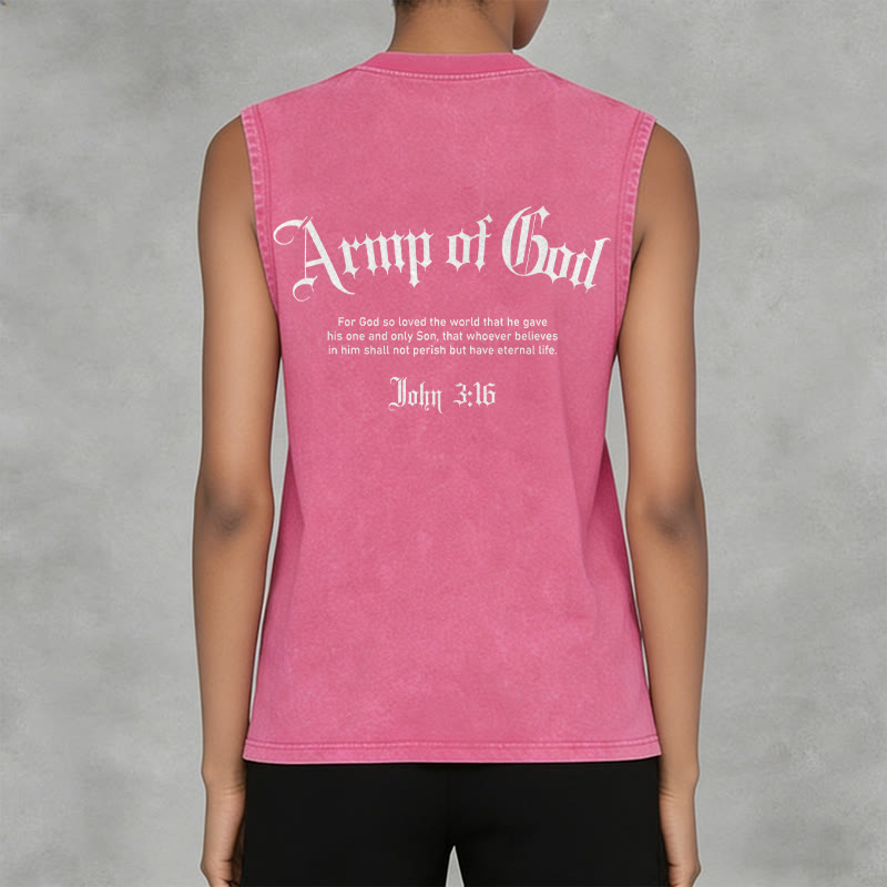 Christianartworkshop Man of God John 3:16 Unisex Washed Tank Top - image 6