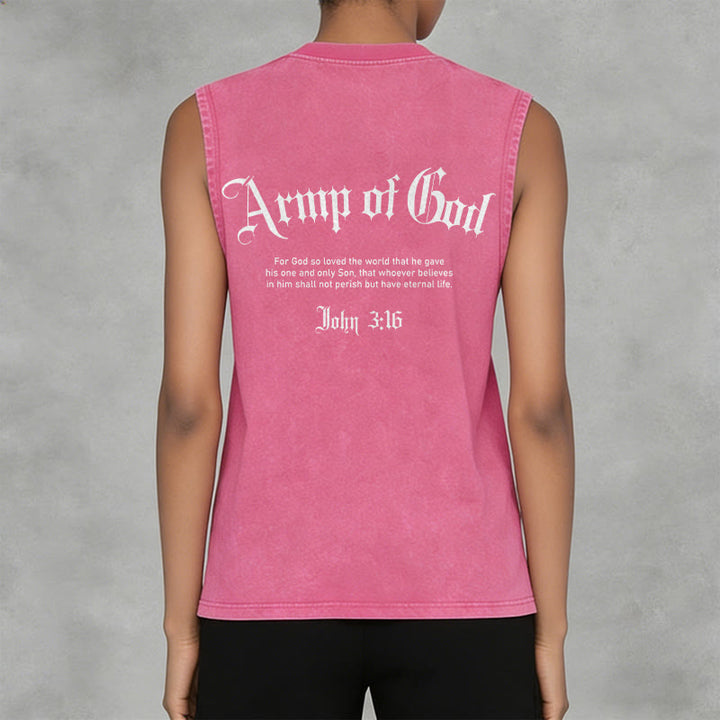 Christianartworkshop Man of God John 3:16 Unisex Washed Tank Top - image 6