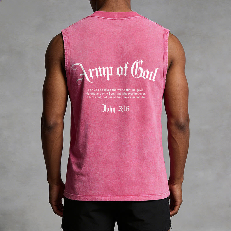 Christianartworkshop Man of God John 3:16 Unisex Washed Tank Top - image 5