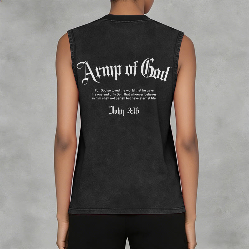 Christianartworkshop Man of God John 3:16 Unisex Washed Tank Top - image 13