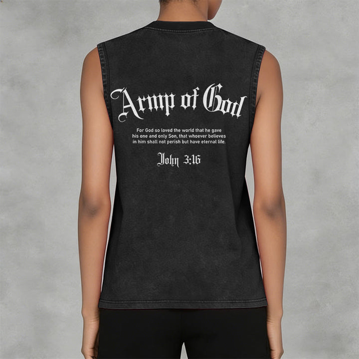 Christianartworkshop Man of God John 3:16 Unisex Washed Tank Top - image 13
