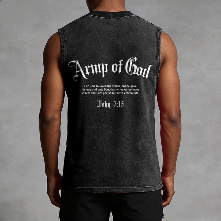 Christianartworkshop Man of God John 3:16 Unisex Washed Tank Top - image 12