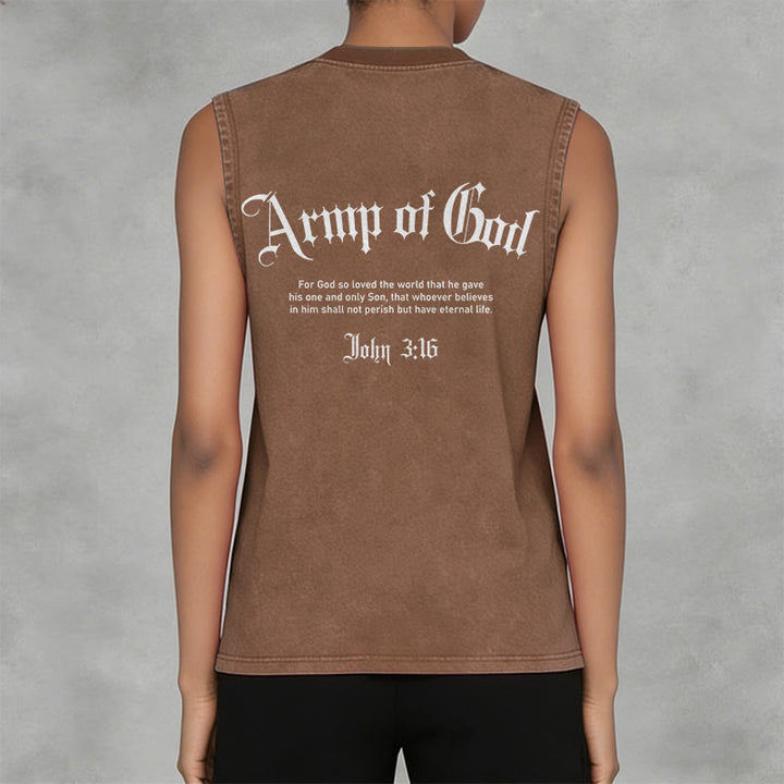 Christianartworkshop Man of God John 3:16 Unisex Washed Tank Top - image 20