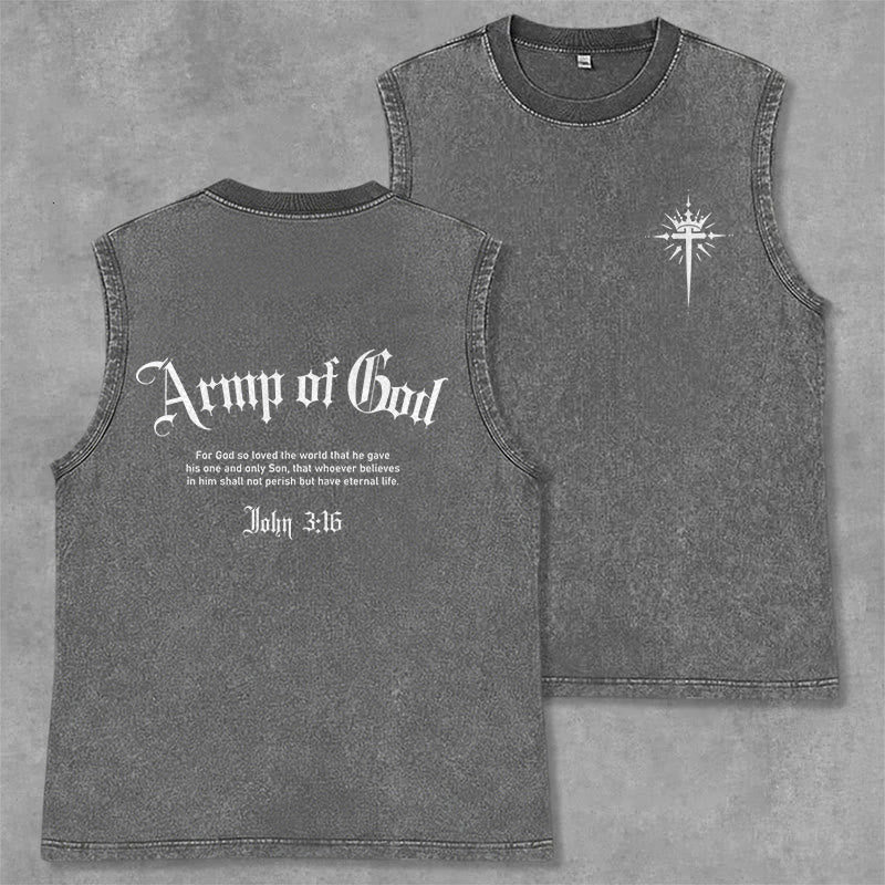 Christianartworkshop Man of God John 3:16 Unisex Washed Tank Top - Grey - 2XL - image 21