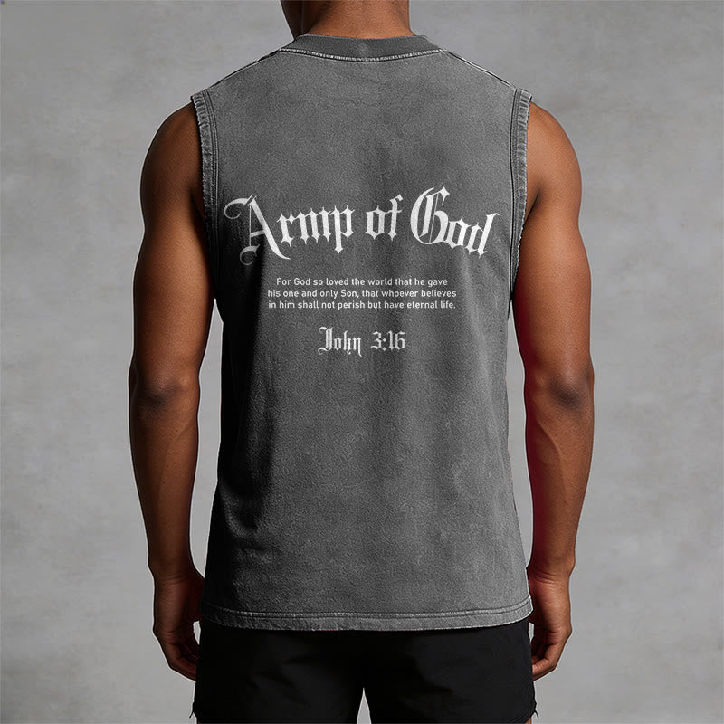 Christianartworkshop Man of God John 3:16 Unisex Washed Tank Top - image 26
