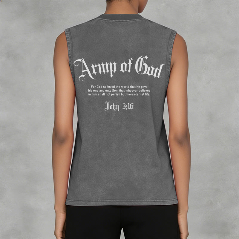 Christianartworkshop Man of God John 3:16 Unisex Washed Tank Top - image 27