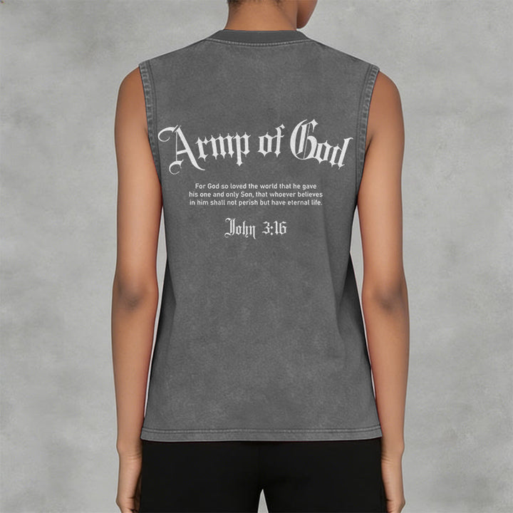 Christianartworkshop Man of God John 3:16 Unisex Washed Tank Top - image 27