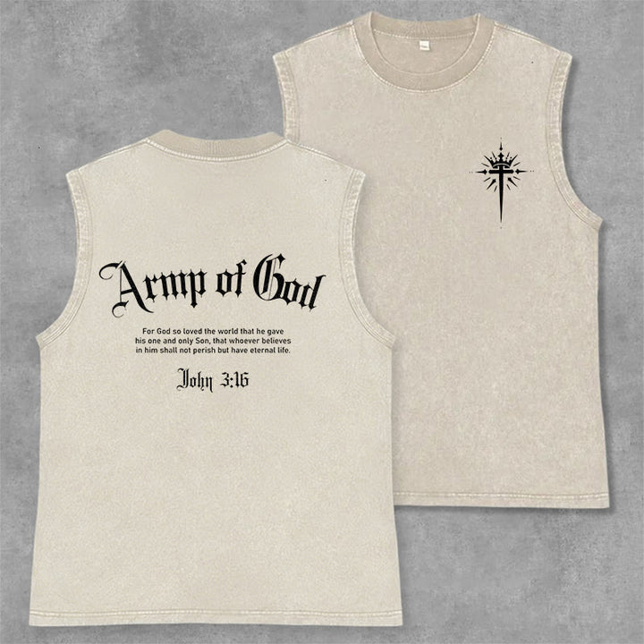 Christianartworkshop Man of God John 3:16 Unisex Washed Tank Top - Beige - 2XL - image 28