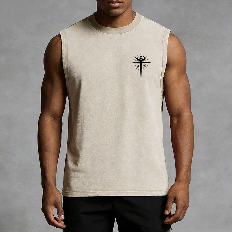 Christianartworkshop Man of God John 3:16 Unisex Washed Tank Top - image 30