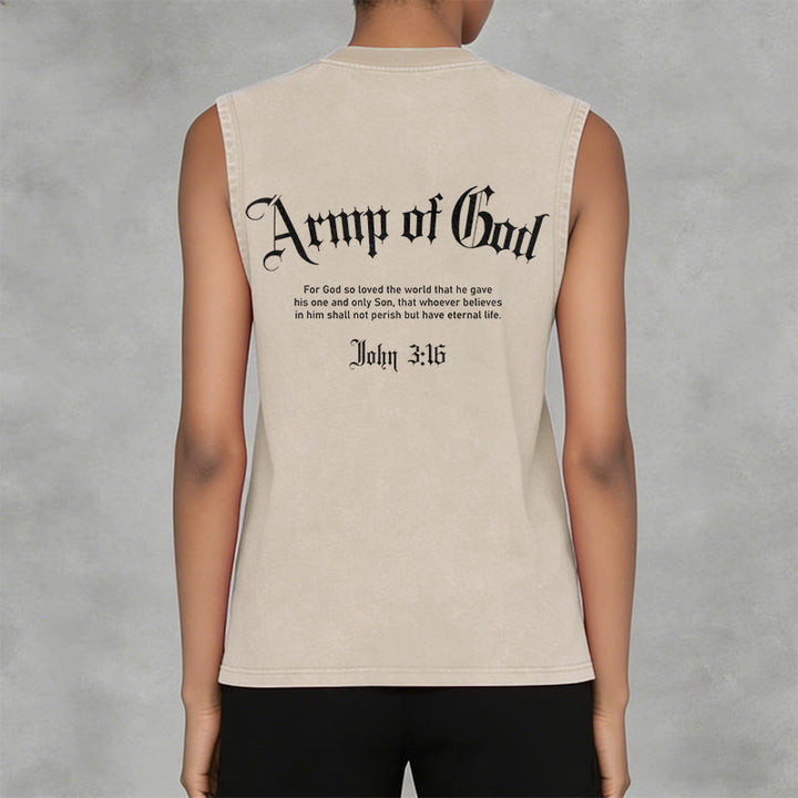 Christianartworkshop Man of God John 3:16 Unisex Washed Tank Top - image 34