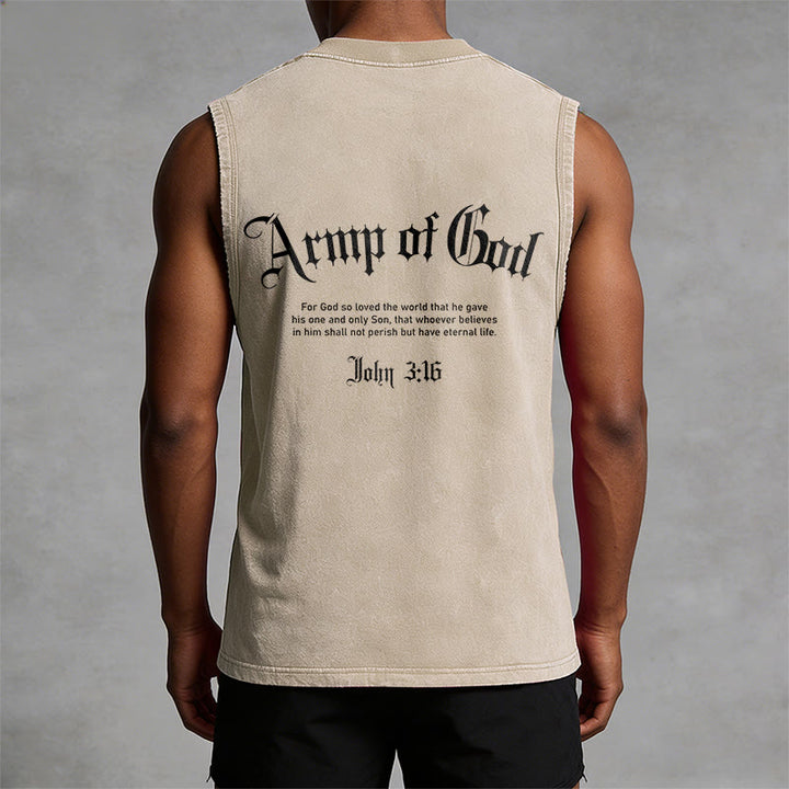 Christianartworkshop Man of God John 3:16 Unisex Washed Tank Top - image 33