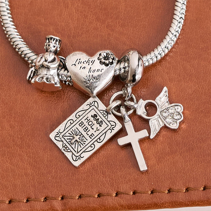 Christianartworkshop Adjustable Charm Bracelet with Biblical & Regal Details: A Reminder of Faith and Heavenly Devotion - image 9