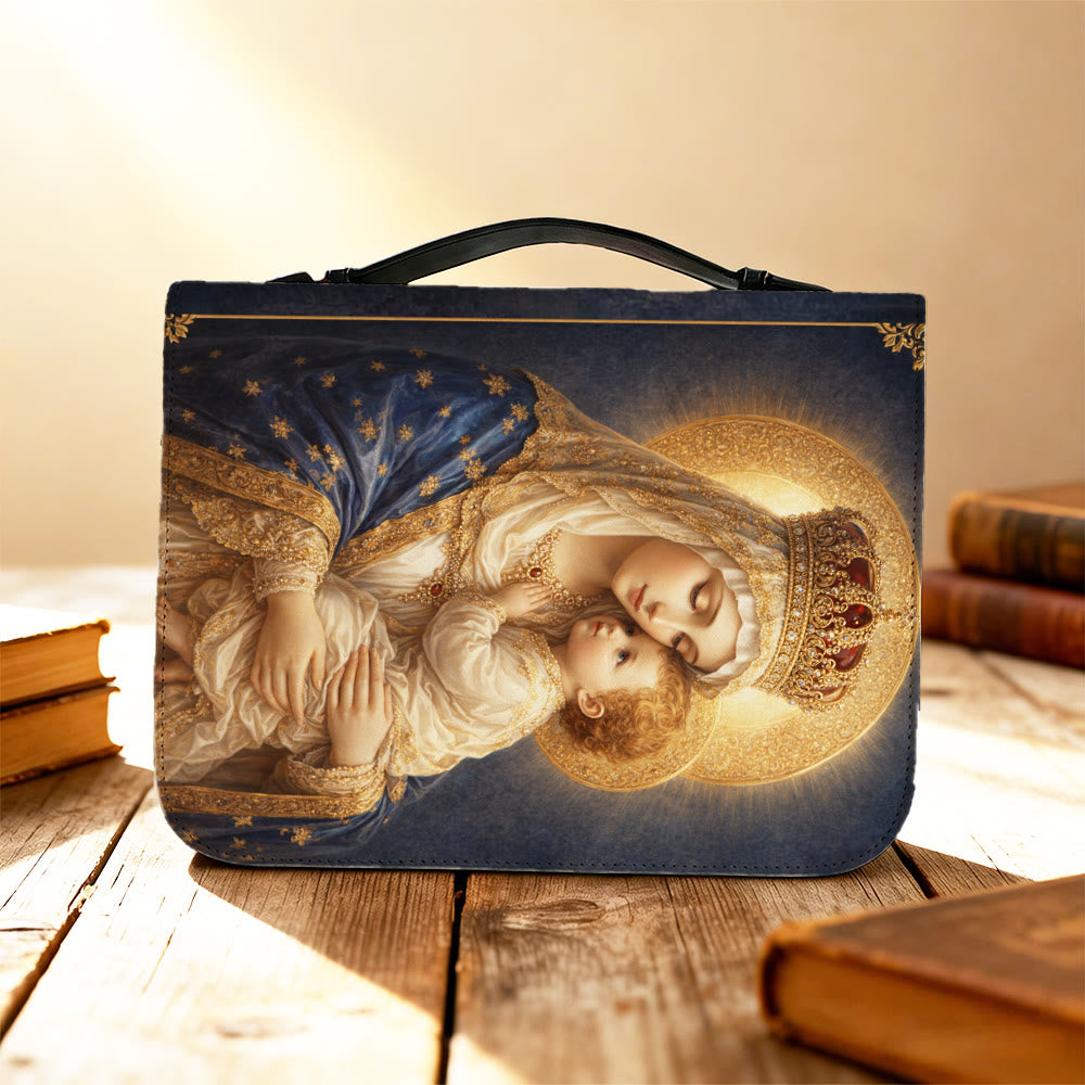 Christianartworkshop Our Lady and Child Holy Portrait Zippered Bible Cover - image 7
