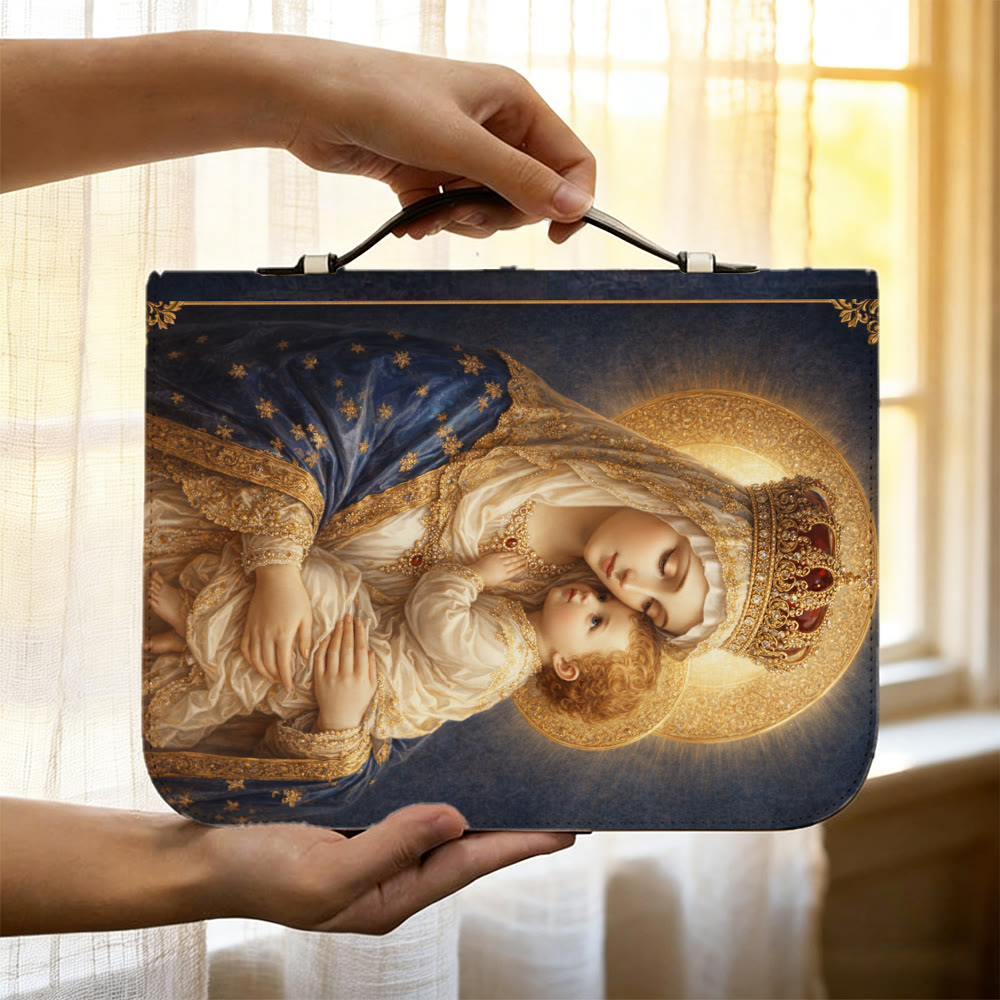 Christianartworkshop Our Lady and Child Holy Portrait Zippered Bible Cover - image 9