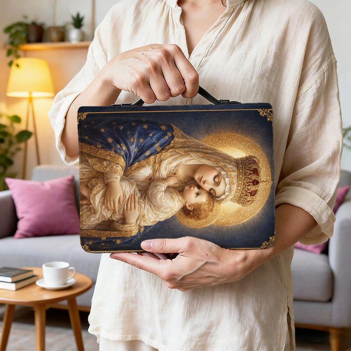Christianartworkshop Our Lady and Child Holy Portrait Zippered Bible Cover - image 5