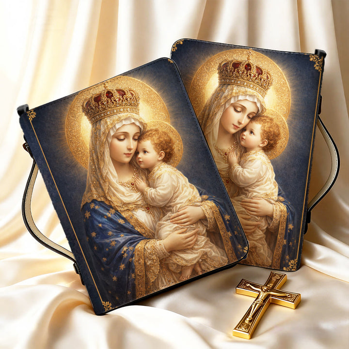 Christianartworkshop Our Lady and Child Holy Portrait Zippered Bible Cover - image 12