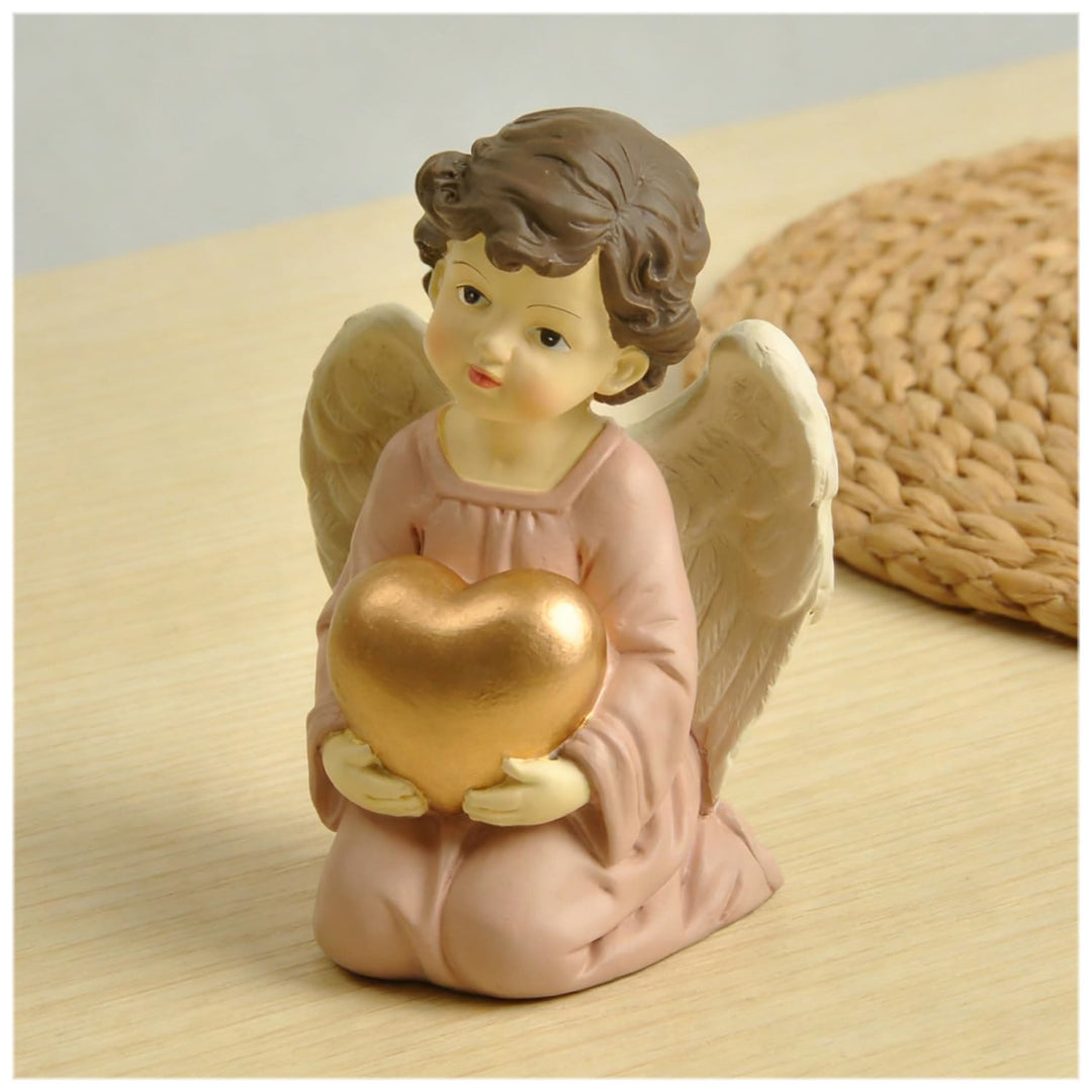 Christianartworkshop Purple Robe Kneeling Angel Figurines with Heart, Prayer and Crossed Arms: Reminders of Heavenly Grace - image 9