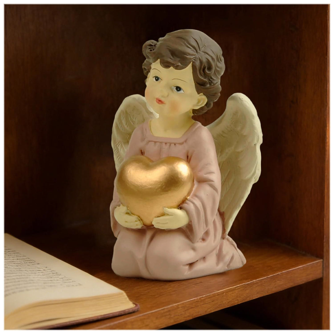 Christianartworkshop Purple Robe Kneeling Angel Figurines with Heart, Prayer and Crossed Arms: Reminders of Heavenly Grace - image 8