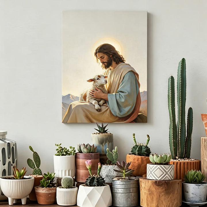 Christianartworkshop Jesus the Good Shepherd Wall Art Print: A Symbol of Divine Compassion and Gentle Love - image 3