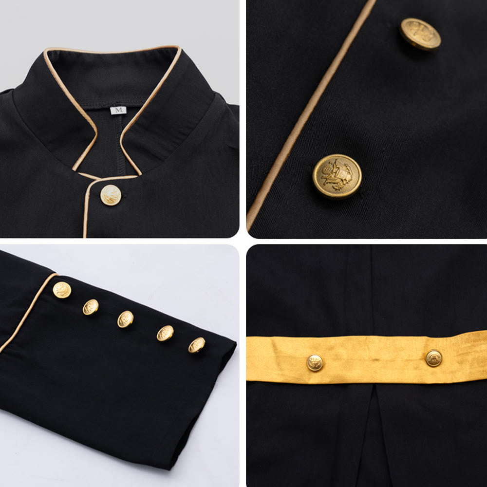 Christianartworkshop Traditional Stand Collar Clergy Robe with Golden Buttons & MultiColor Options - image 6